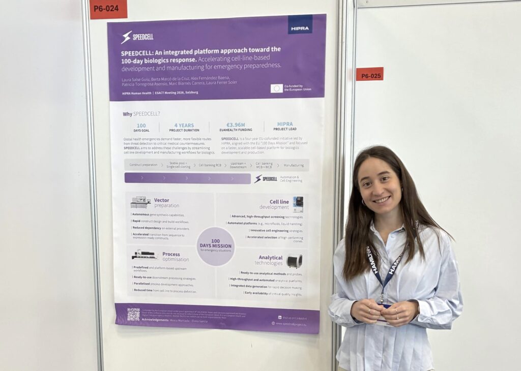 Laura presenting SPEEDCELL poster