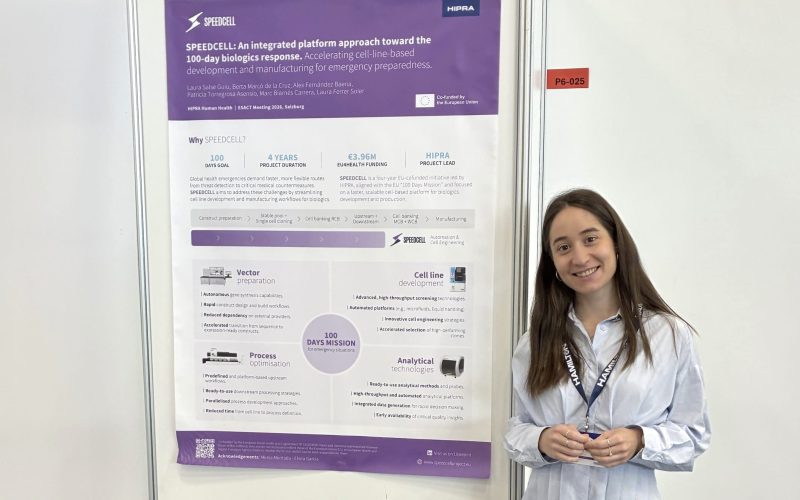 Laura presenting SPEEDCELL poster